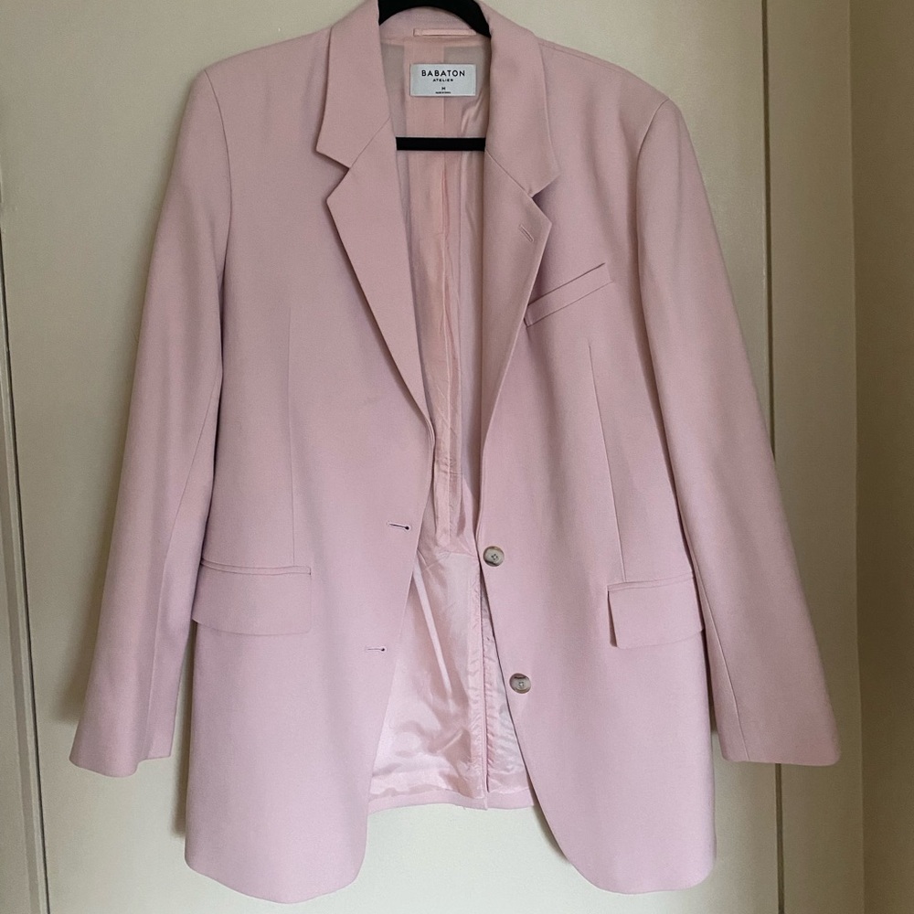 Babaton Blush Pink Tailored Blazer